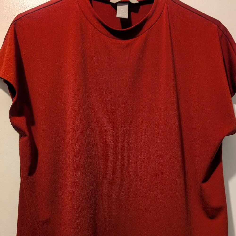 H&M Burgundy Sleeveless Blouse